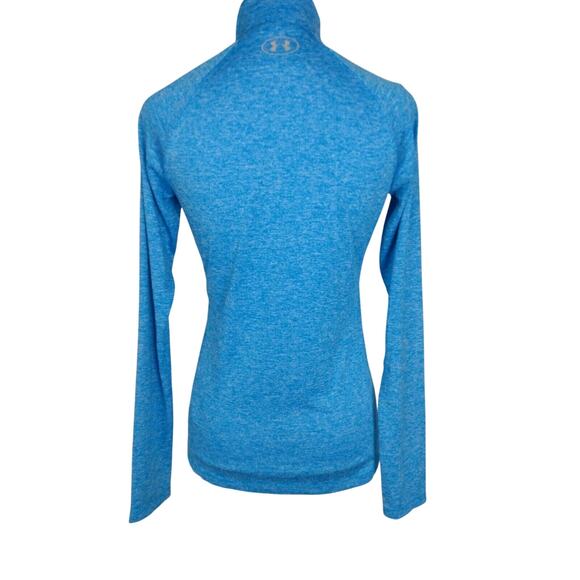 UNDER ARMOUR WOMEN'S TECH 1/2 ZIP TWIST SHIRT Light Blue Size Small - Picture 4 of 6